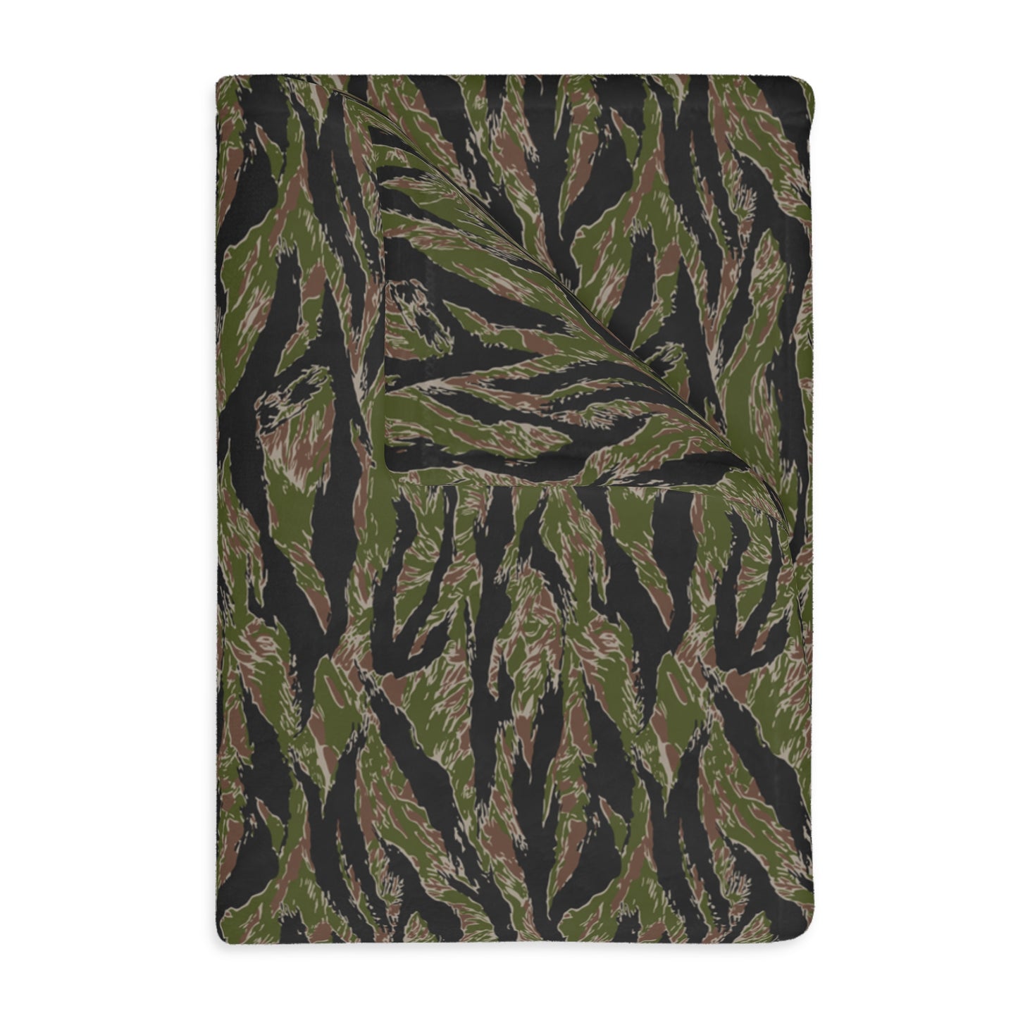 Tiger Stripe Jungle CAMO Two-Sided Velveteen Microfiber Blanket
