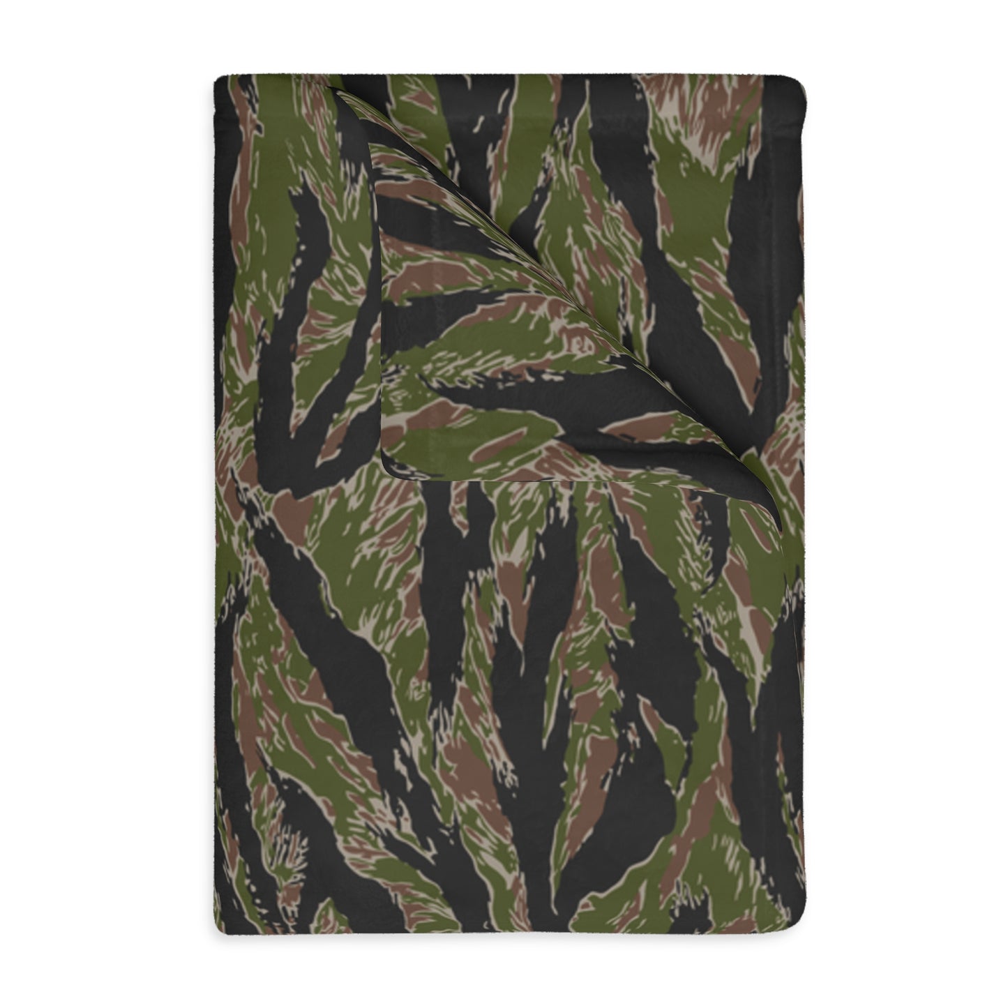 Tiger Stripe Jungle CAMO Two-Sided Velveteen Microfiber Blanket