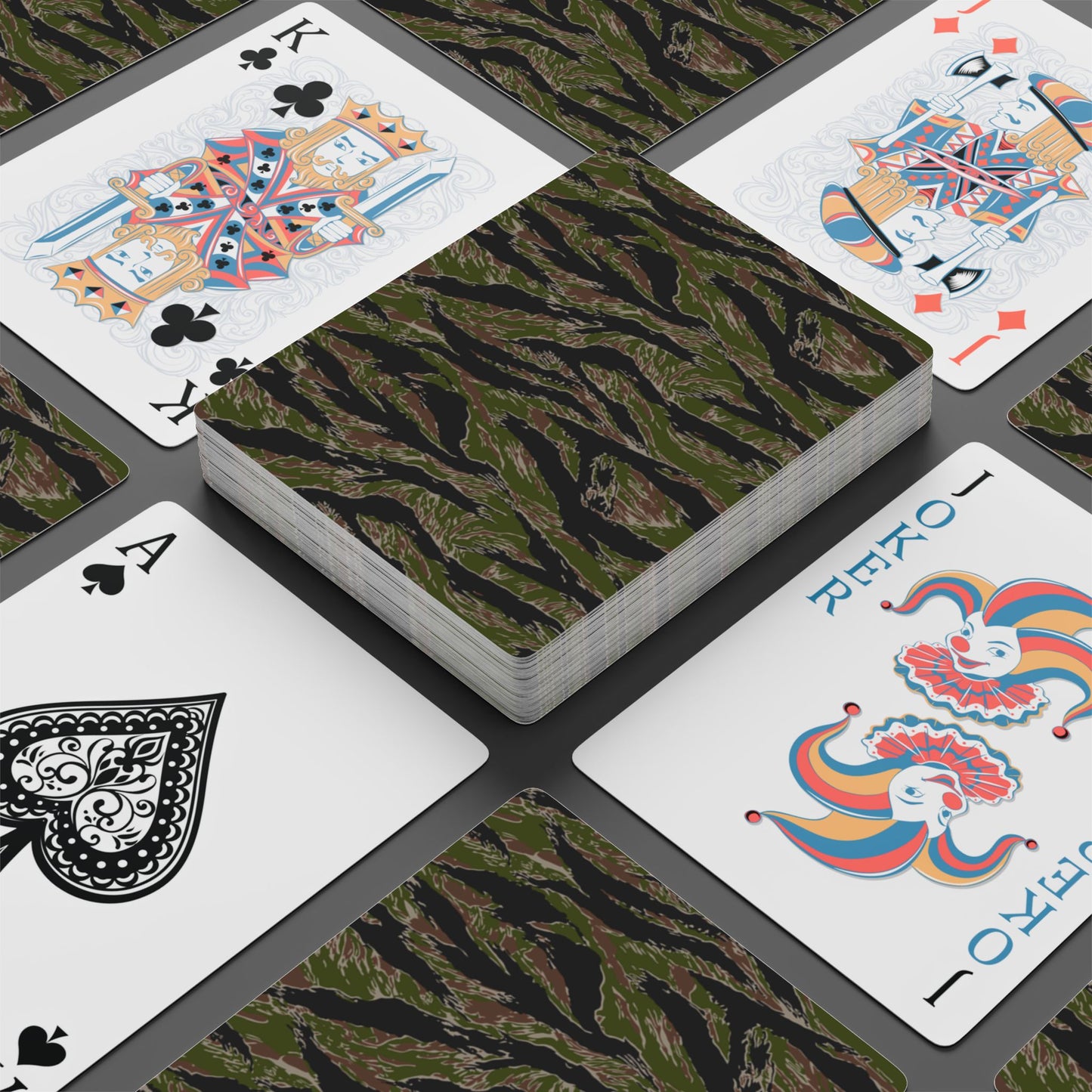 Tiger Stripe Jungle CAMO Poker Playing Cards