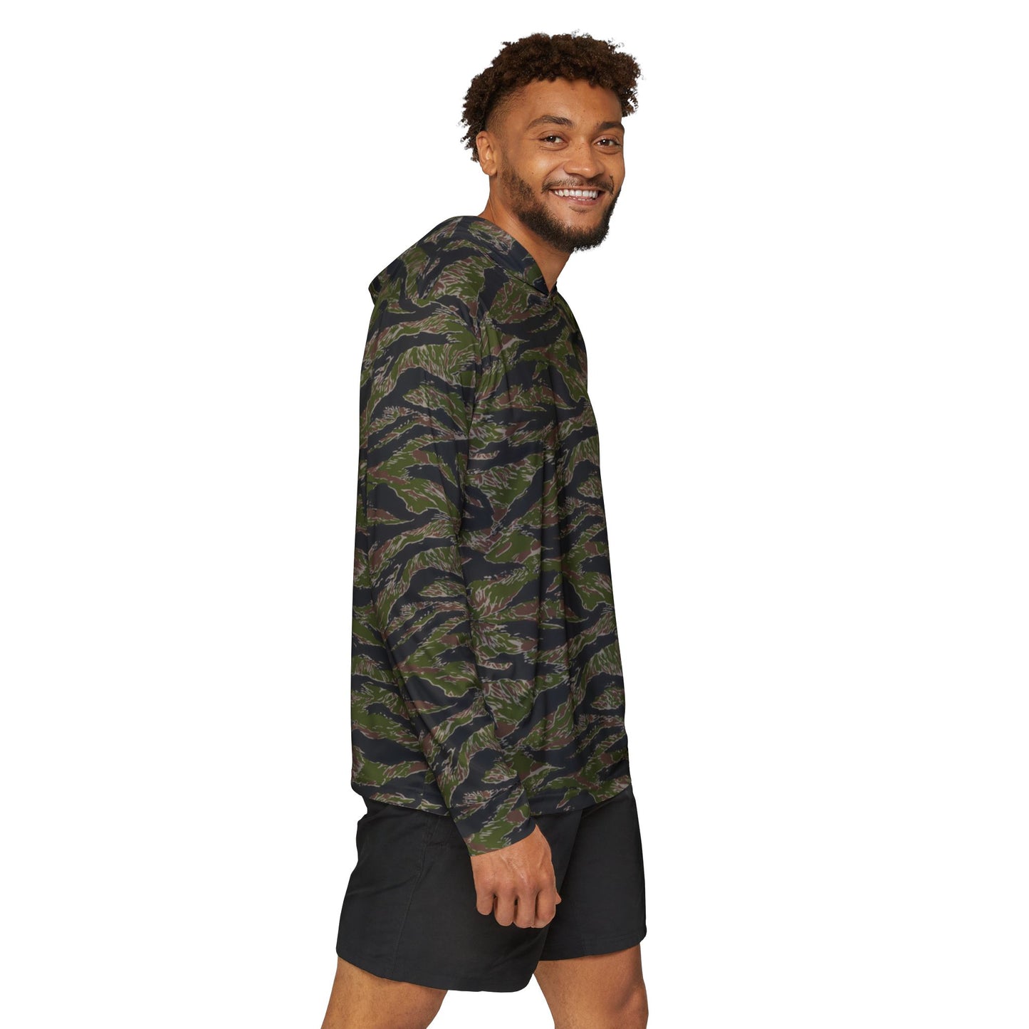 Tiger Stripe Jungle CAMO Mens Sports Warmup Hoodie