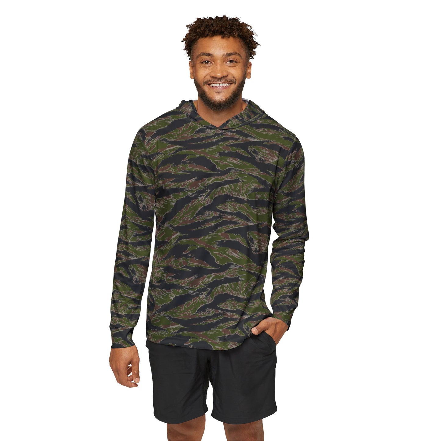 Tiger Stripe Jungle CAMO Mens Sports Warmup Hoodie