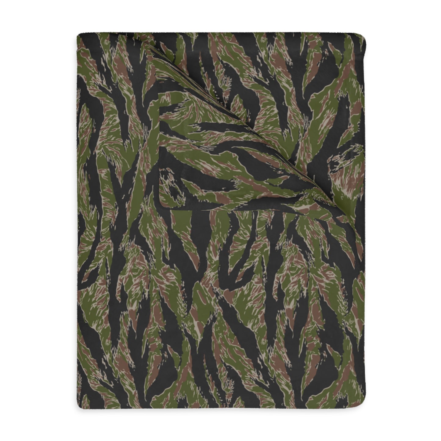 Tiger Stripe Jungle CAMO Two-Sided Velveteen Microfiber Blanket