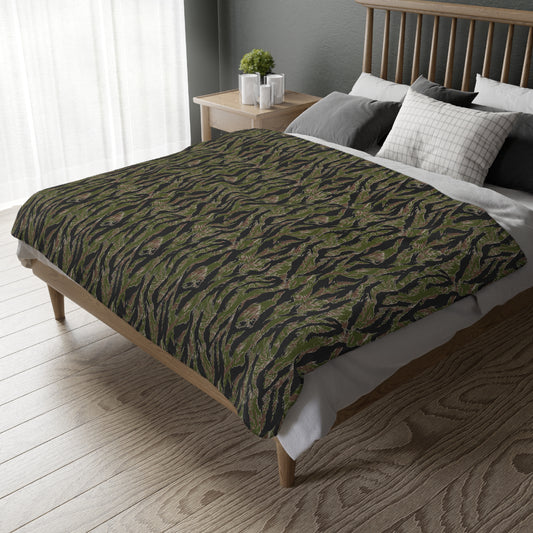 Tiger Stripe Jungle CAMO Two-Sided Velveteen Microfiber Blanket