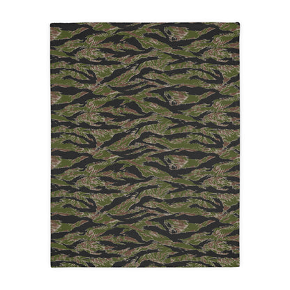 Tiger Stripe Jungle CAMO Two-Sided Velveteen Microfiber Blanket